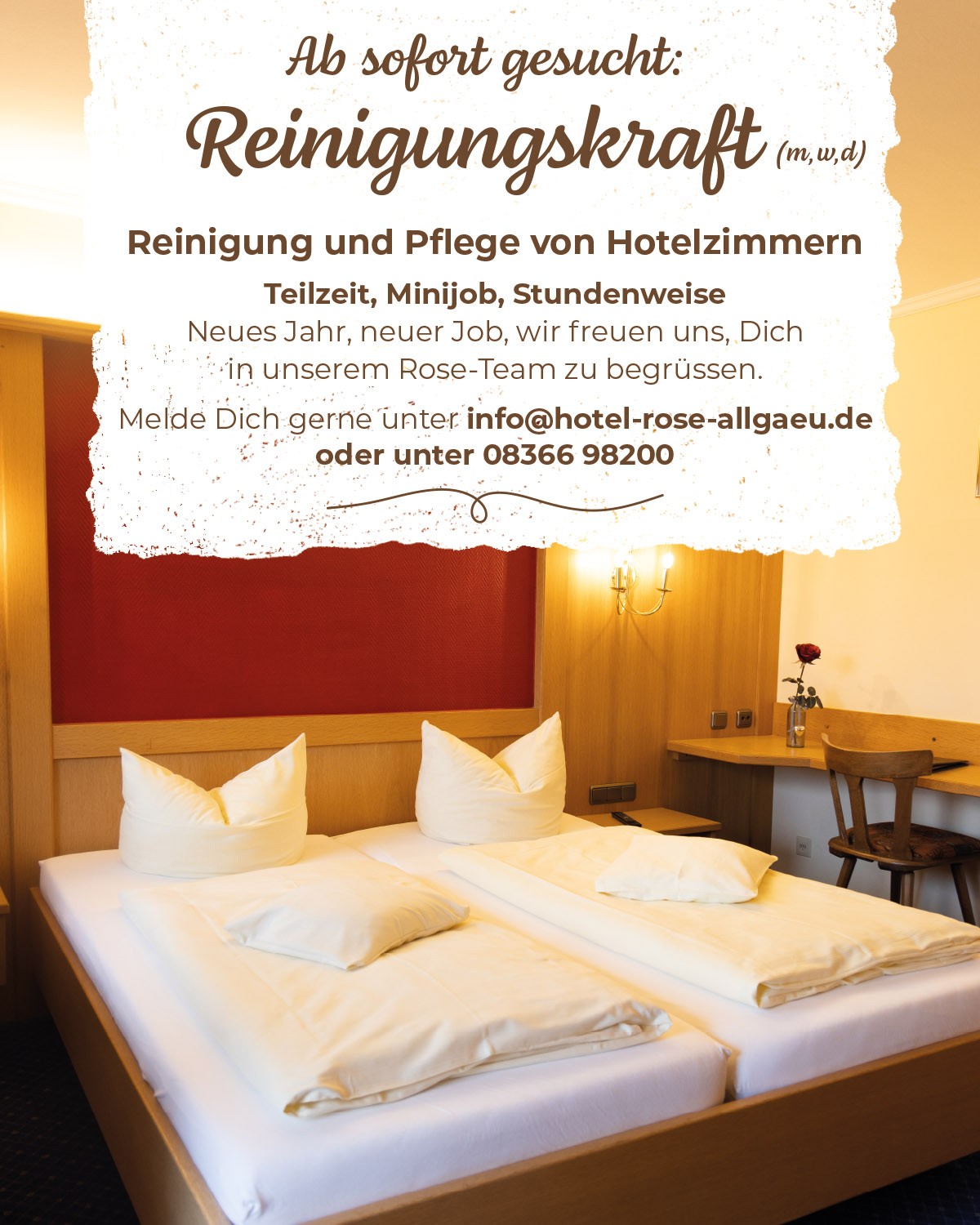 Unsere Stellenanzeige für eine Reinigungskraft